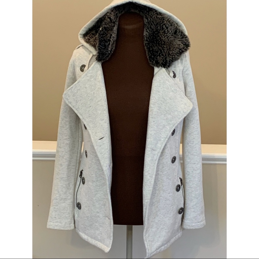 Harley Davidson 96216-13VW Women's Jacket w/Detachable Hood Faux Fur Trim Small
